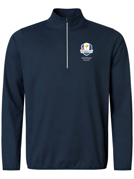 Abacus Ryder Cup 2025 Cradoc Halfzip Fleece - Navy i gruppen Golfklder / Golfklder Herr / Trjor hos Tee Two Green AB (0765-300)
