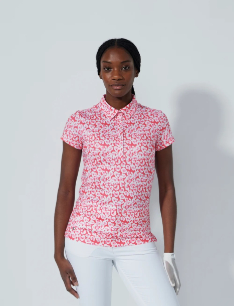 Daily Sports Sheermotion Cap S Polo - Leo coral i gruppen Golfklder / Golfklder Dam / Piktrjor hos Tee Two Green AB (1000415-178)