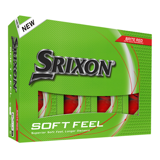 Srixon 2025 Soft Feel - Brite Red i gruppen Golfbollar / Nya Golfbollar hos Tee Two Green AB (10352365)