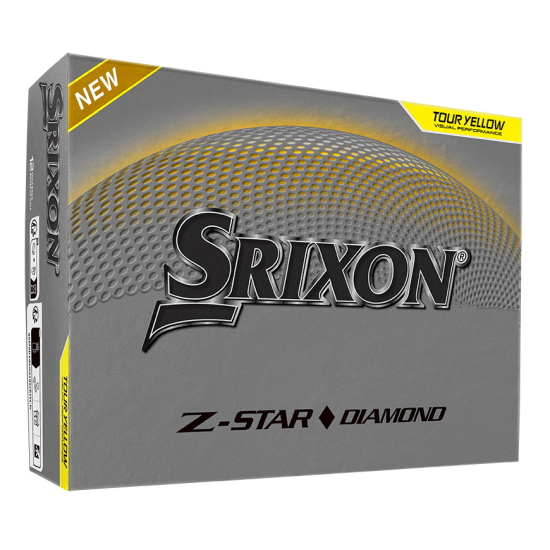 Srixon 2025 Z-Star Diamond - Tour Yellow med personligt tryck i gruppen Golfbollar / Bollar med personligt tryck hos Tee Two Green AB (10360351-PT)