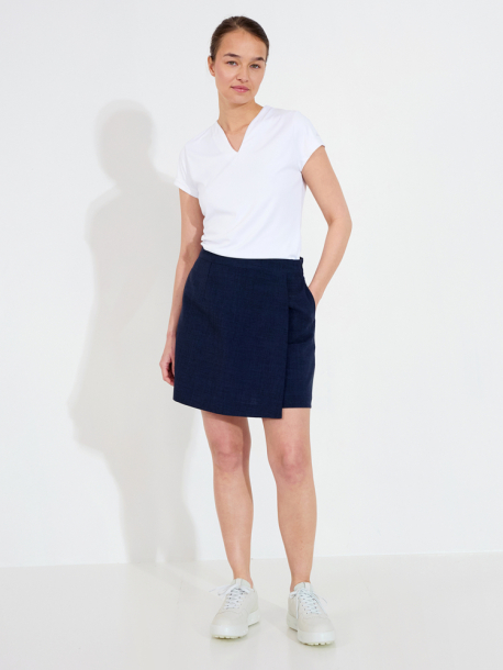 Abacus Lds Fortrose Skorts - Navy i gruppen Golfkl�der / Golfkl�der Dam / Shorts/Kjolar hos Tee Two Green AB (2885-300)