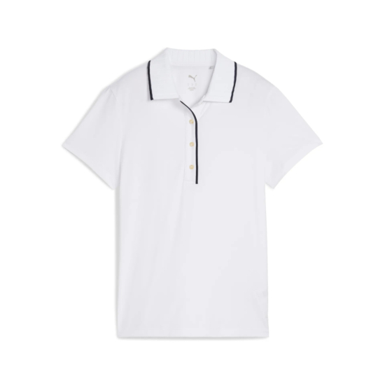 Puma Womens  Cloudspun Bridges SS Polo - White Glow i gruppen Golfklder / Golfklder Dam / Piktrjor hos Tee Two Green AB (629245-001)