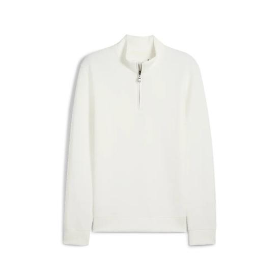 Puma Mens Cloudspun Fleece 1/4 Zip - Warm White i gruppen Golfkl�der / Golfkl�der Herr / Tr�jor hos Tee Two Green AB (629567-05)