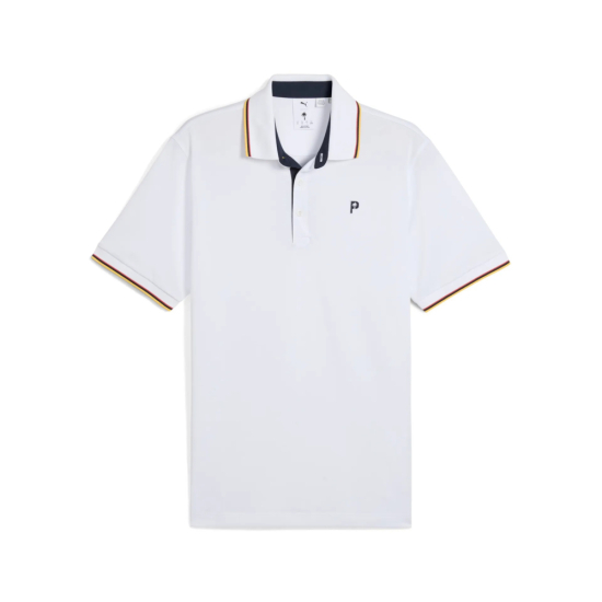 Puma Mens X PTC Tipped Polo - White Glow i gruppen Golfklder / Golfklder Herr / Piktrjor hos Tee Two Green AB (630034-002)