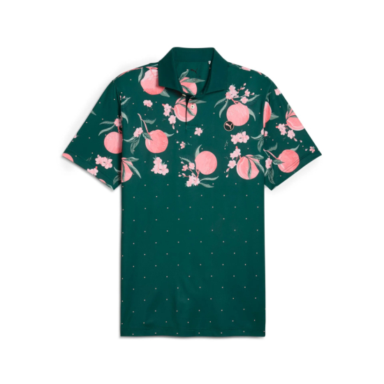 Puma Mens MATTR Freshly Picked Polo - Dark Myrtle/Pink Fruit i gruppen Golfklder / Golfklder Herr / Piktrjor hos Tee Two Green AB (630576-002)