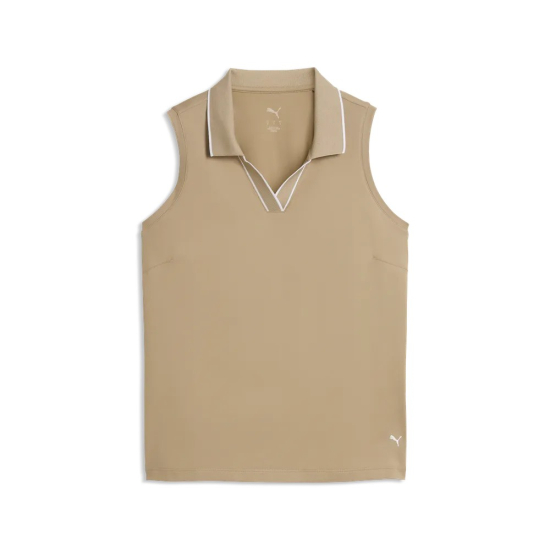 Puma Womens Cloudspun Ess SL Polo - Ice Coffee i gruppen Golfkl�der / Golfkl�der Dam / Pik�tr�jor hos Tee Two Green AB (635158-04)