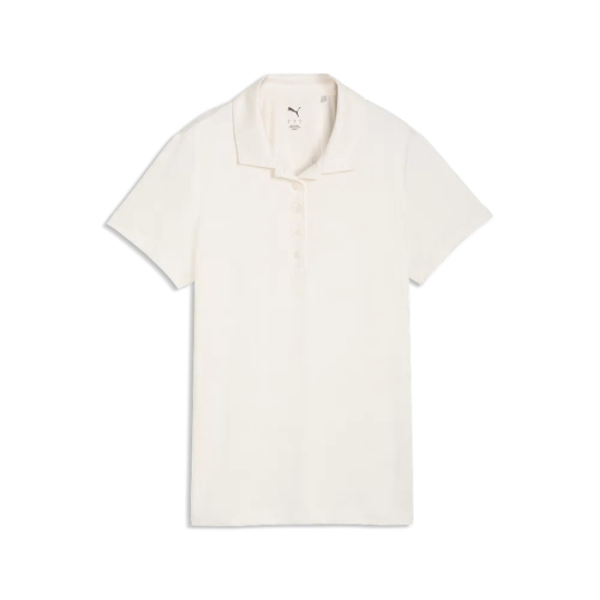 Puma Womens Floral Lace Jaquard SS Polo - Warm White i gruppen Golfkl�der / Golfkl�der Dam / Pik�tr�jor hos Tee Two Green AB (635432-01)