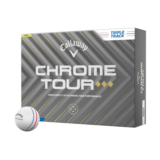 Callaway Chrome Tour Triple Diamond Triple Track 2025 - White i gruppen Golfbollar / Nya Golfbollar hos Tee Two Green AB (64331621280)