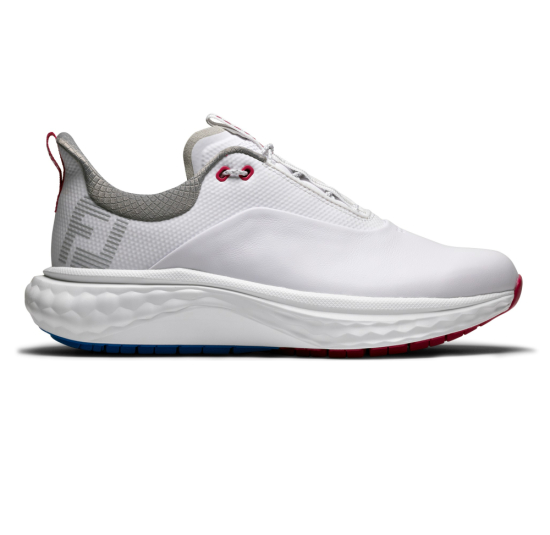 Footjoy Womens Quantum Wide - White/Blue/Pink i gruppen Golfskor / Golfskor Dam hos Tee Two Green AB (97807W)