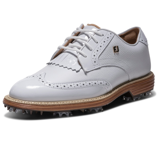 Footjoy Womens Premiere Series Madison - White/Tan i gruppen Golfskor / Golfskor Dam hos Tee Two Green AB (99088M)