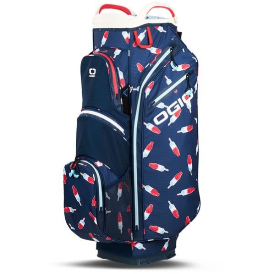Ogio 2025 All Elements Silencer Cartbag - Rocket Pop i gruppen Golfbagar / Vagnbagar hos Tee Two Green AB (A20296_Q0477)