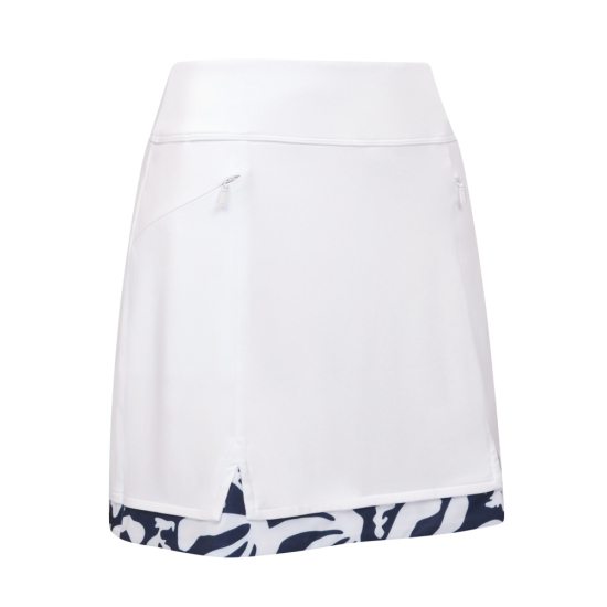 Callaway Womens Abstract Floral Skort - Brilliant White i gruppen Golfklder / Golfklder Dam / Shorts/Kjolar hos Tee Two Green AB (CGKBSF04-123)