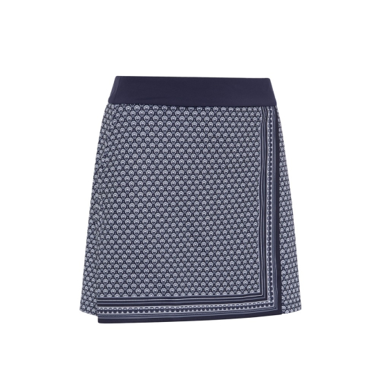 Callaway Womens Scarf Geo Print Asymmetrical Skort - Peacoat i gruppen Golfkl�der / Golfkl�der Dam / Shorts/Kjolar hos Tee Two Green AB (CGKBSG80-410)