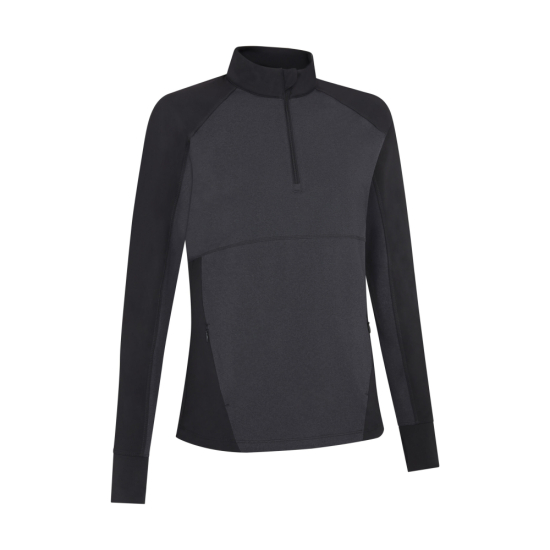 Callaway Womens Lightweight Knit Heathered 1/4 Zip - Ebony Heather i gruppen Golfklder / Golfklder Dam / Trjor hos Tee Two Green AB (CGKFE074-026)