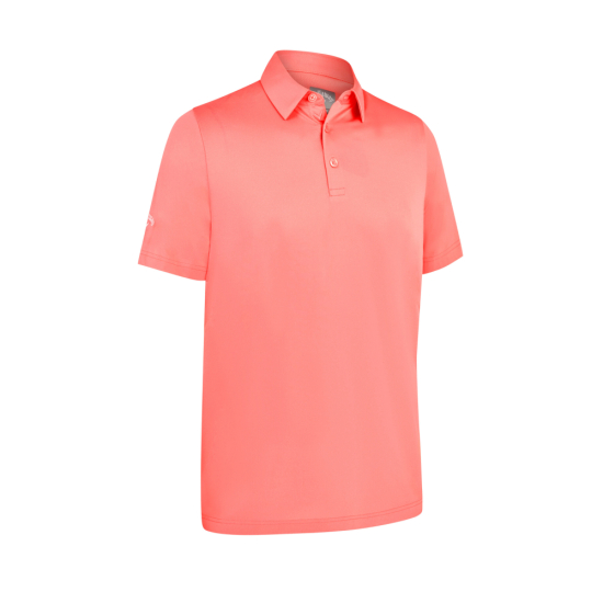 Callaway Mens Swingtech Solid Polo - Strawberry Pink i gruppen Golfklder / Golfklder Herr / Piktrjor hos Tee Two Green AB (CGKSA0D7-689)