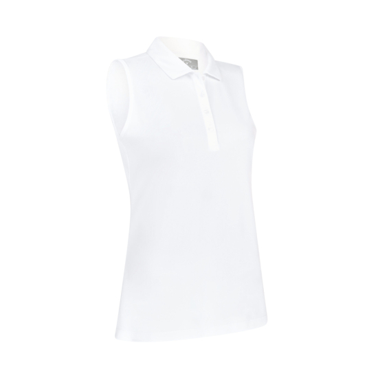 Callaway Womens Tournament SL Polo - Bright White i gruppen Golfklder / Golfklder Dam / Piktrjor hos Tee Two Green AB (CGKSE111-100)