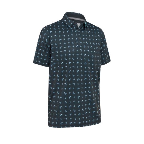 Callaway Mens Swing Chev Polo - Caviar i gruppen Golfklder / Golfklder Herr / Piktrjor hos Tee Two Green AB (CGKSF071-002)