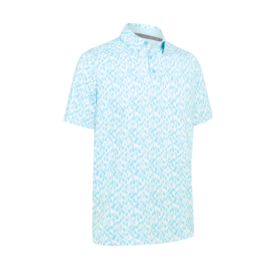 Callaway Mens Kaleidoscop Chev Polo - Arctic Paradise i gruppen Golfklder / Golfklder Herr / Piktrjor hos Tee Two Green AB (CGKSF092-464)
