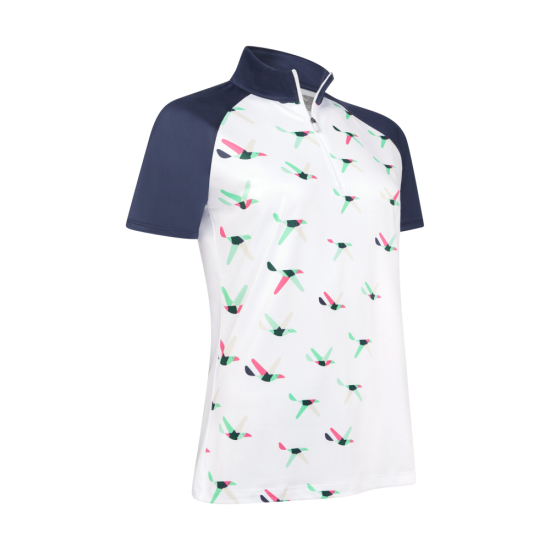 Callaway Womens Engineered Birdie Polo - Brilliant White i gruppen Golfklder / Golfklder Dam / Piktrjor hos Tee Two Green AB (CGKSF990-123)