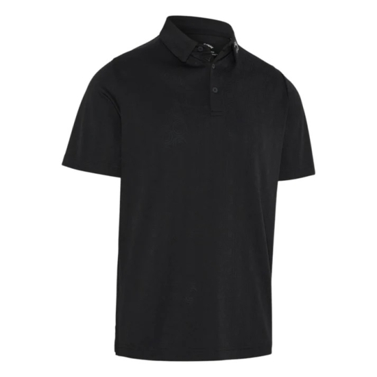 Callaway Odyssey Ventilated Jacquard Polo Shirt - Caviar i gruppen Golfkläder / Golfkläder Herr / Pikétröjor hos Tee Two Green AB (CGKSG0C6-002)