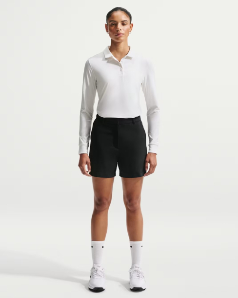 Nike Womens Dri-Fit Victory LS Polo - White i gruppen Golfkl�der / Golfkl�der Dam / Pik�tr�jor hos Tee Two Green AB (FQ1570-101)