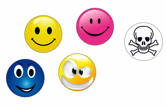 Cap Cap Clip & 5 Marker Smiley
