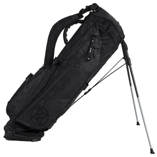 G/Fore Cordura Ripstop Printed Skull & Tees Standbag - Onyx i gruppen Golfbagar / B�rbagar hos Tee Two Green AB (GUC000051-ONYX)