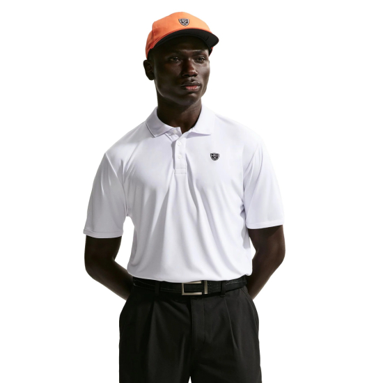 Nike Mens Par 5 Solid Polo Shirt - White i gruppen Golfkläder / Golfkläder Herr / Pikétröjor hos Tee Two Green AB (IB0233-100)