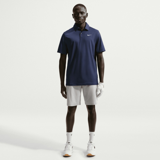 Nike Mens Dri-Fit Velocity Solid Polo Shirt - Navy i gruppen Golfkl�der / Golfkl�der Herr / Pik�tr�jor hos Tee Two Green AB (IB0273-419)