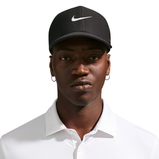 NIke Dri-FIT ADV SwooshFlex Structured Golf Cap - Black i gruppen Golfkl�der / Kepsar hos Tee Two Green AB (II1736-010)