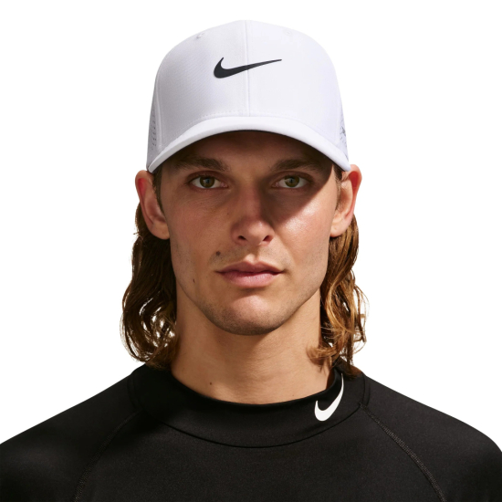 NIke Dri-FIT ADV SwooshFlex Structured Golf Cap - White i gruppen Golfkl�der / Kepsar hos Tee Two Green AB (II1736-100)