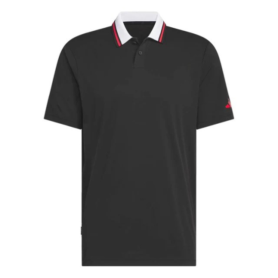 Adidas Mens Beyond The Course Twistknit Polo - Black i gruppen Golfklder / Golfklder Herr / Piktrjor hos Tee Two Green AB (IM7863)