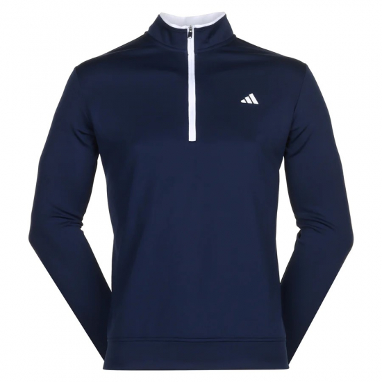Adidas Mens Lightweight 1/2-Zip - Navy i gruppen Golfkl�der / Golfkl�der Herr / Tr�jor hos Tee Two Green AB (IU4511)
