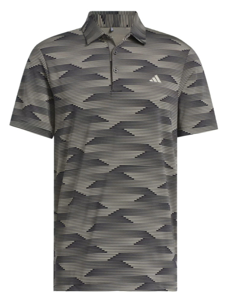 Adidas Mens Ultimate365 Speed Stripe Polo - Black/Putty Beige i gruppen Golfklder / Golfklder Herr / Piktrjor hos Tee Two Green AB (JF4900)