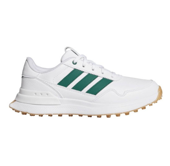 Adidas Junior S2G 2026 - White/Green i gruppen Golfskor / Golfskor Barn hos Tee Two Green AB (JQ3460)