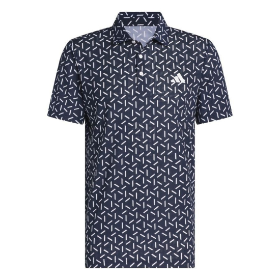 Adidas Mens Ultimate365 Mesh Print Shirt - Navy i gruppen Golfkl�der / Golfkl�der Herr / Pik�tr�jor hos Tee Two Green AB (KE7707)