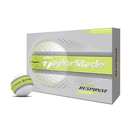 Taylormade Tour Response Stripe 2026 - Yellow i gruppen Golfbollar / Nya Golfbollar hos Tee Two Green AB (M1061701)