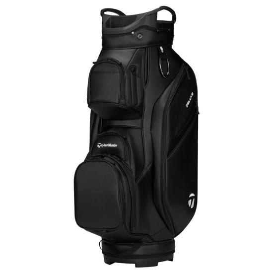 Taylormade Deluxe Cartbag 2026 - Black i gruppen Golfbagar / Vagnbagar hos Tee Two Green AB (M2395101)