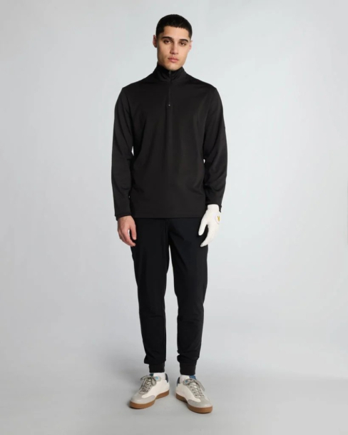 Lyle & Scott Mens Golf Course Midlayer - Jet Black i gruppen Tee2Green hos Tee Two Green AB (ML2266G-Z865)