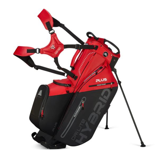 Big Max Dri Lite Hybrid Plus Standbag - Red/Black i gruppen Golfbagar / B�rbagar hos Tee Two Green AB (MX-B23.24.05.01)
