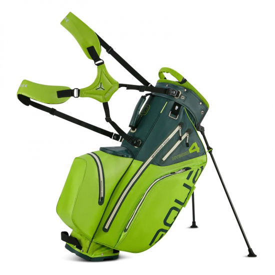 Big Max Aqua Hybrid 4 Standbag - Forrest Green/Lime i gruppen Golfbagar / B�rbagar hos Tee Two Green AB (MX-B24.20.21.46)