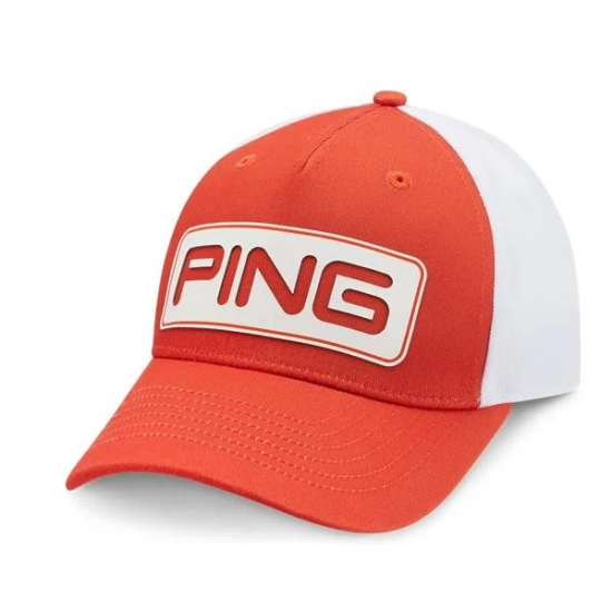 Ping Tour Classic Cap - Tango/White i gruppen Golfkl�der / Kepsar hos Tee Two Green AB (P03643-114)