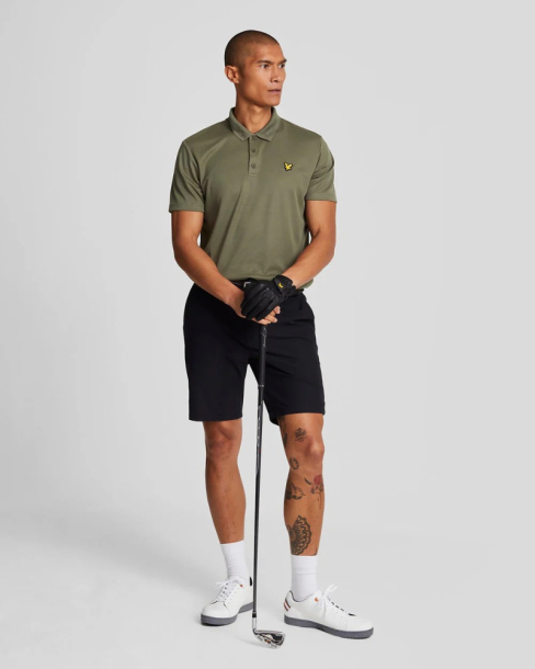 Lyle & Scott Mens Lightweight Golf Technical Shorts - Jet Black i gruppen Golfklder / Golfklder Herr / Shorts hos Tee Two Green AB (SH2260G-Z271)