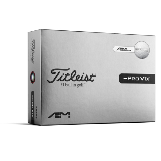 Titleist 2026 Pro V1x Left Dash - AIM Enhanced i gruppen Golfbollar / Nya Golfbollar hos Tee Two Green AB (T204L9S-EA)