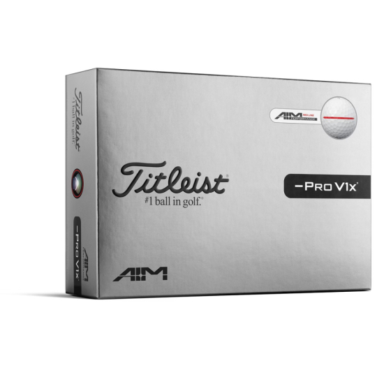 Titleist 2026 Pro V1x Left Dash Performance Align - Red Line i gruppen Golfbollar / Nya Golfbollar hos Tee Two Green AB (T204L9S-PAR)