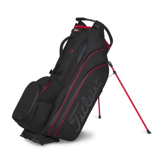 Titleist Hybrid 14 StaDry Bag 2025 - Black/Black/Red i gruppen Golfbagar / B�rbagar hos Tee Two Green AB (TB25SX13-006)