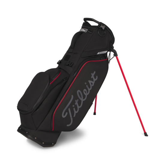 Titleist Players S5 StaDry Standbag 2026 - Black/Red/Graphite i gruppen Golfbagar / B�rbagar hos Tee Two Green AB (TB26SX9-062)