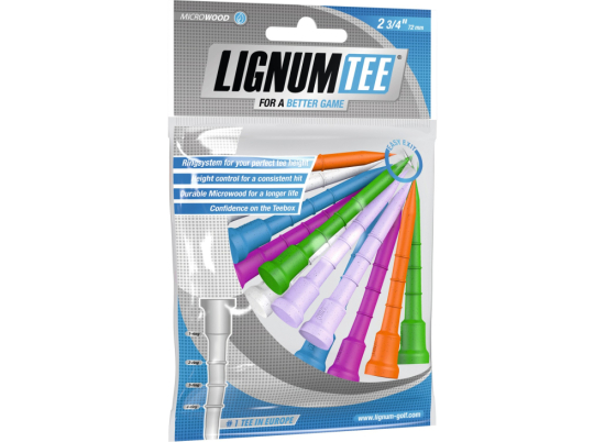 Lignum Tee 72mm Neon - 12-pack i gruppen Tillbehr  / Peggar hos Tee Two Green AB (TEEL1014)