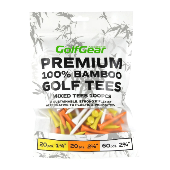 Golfgear Bamboo Tees Mix - 100 st i gruppen Tillbeh�r  / Peggar hos Tee Two Green AB (TEEW0200MIX)