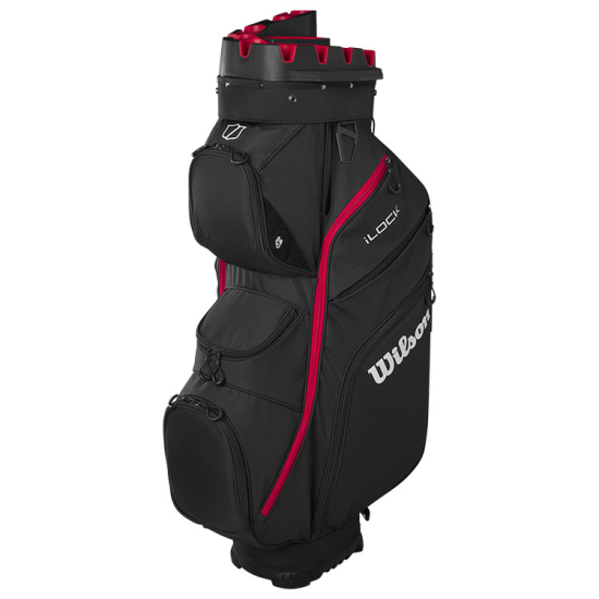 Wilson iLock 4 Cartbag - Black/Red/White i gruppen Golfbagar / Vagnbagar hos Tee Two Green AB (WG4007401)
